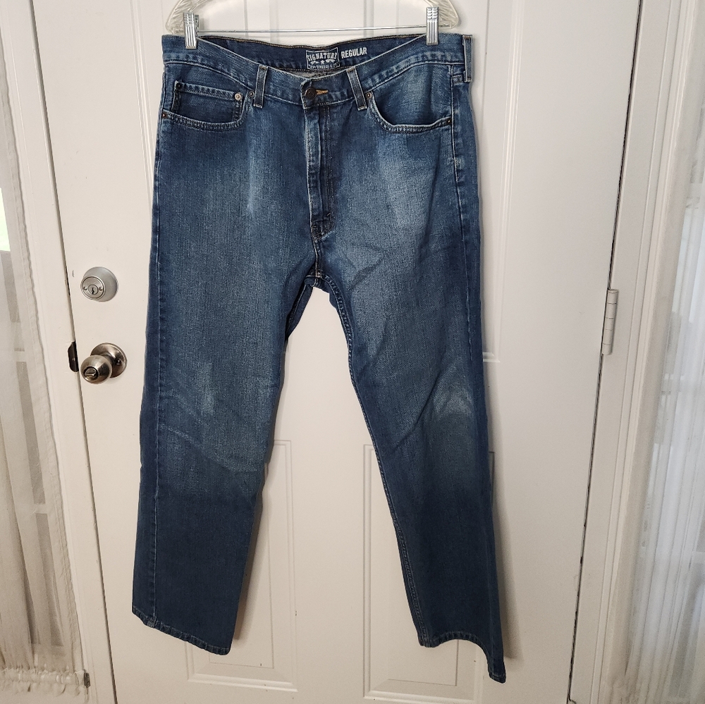 Signature by Levi Strauss Men's Medium Wash Denim Jeans Size 38x32